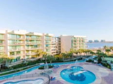 Aerial View of Pool and Lazy River Aerial View of Pool and Lazy River