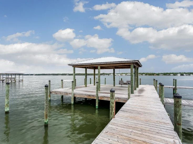Covered Dock with Swing Covered Dock with Swing